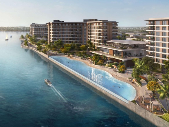 Gardenia Bay Yas Island apartments for sale with lagoon views, beach access, and sustainable amenities by Aldar.