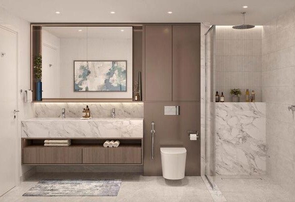 Windsor House Dubai South apartments with rooftop pool and retail boulevard
