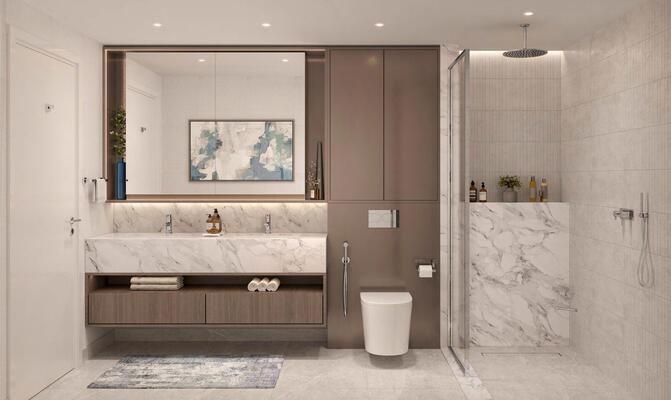 Windsor House Dubai South apartments with rooftop pool and retail boulevard