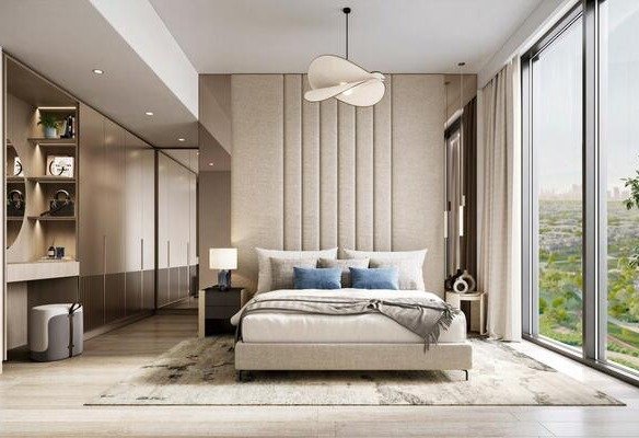 Windsor House Dubai South apartments with rooftop pool and retail boulevard