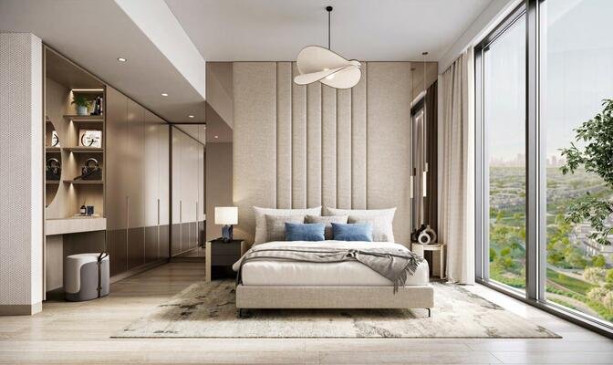 Windsor House Dubai South apartments with rooftop pool and retail boulevard