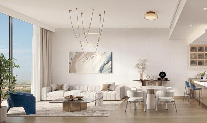 Windsor House Dubai South apartments with rooftop pool and retail boulevard