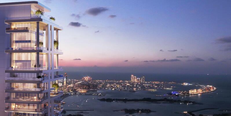 The Chedi Private Residences Dubai sky‑villa exterior Sheikh Zayed Road