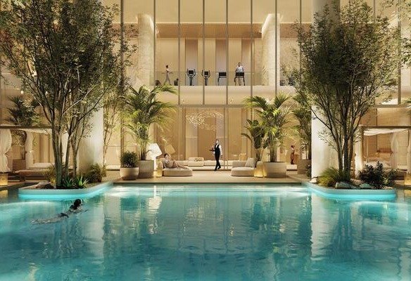 The Chedi Private Residences Dubai sky‑villa exterior Sheikh Zayed Road