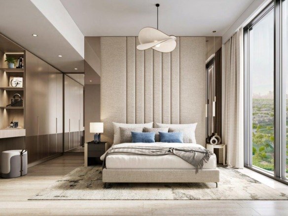 Windsor House Dubai South apartments with rooftop pool and retail boulevard