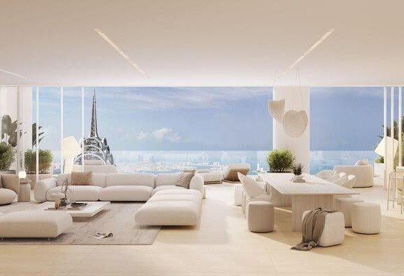 The Chedi Private Residences Dubai sky‑villa exterior Sheikh Zayed Road