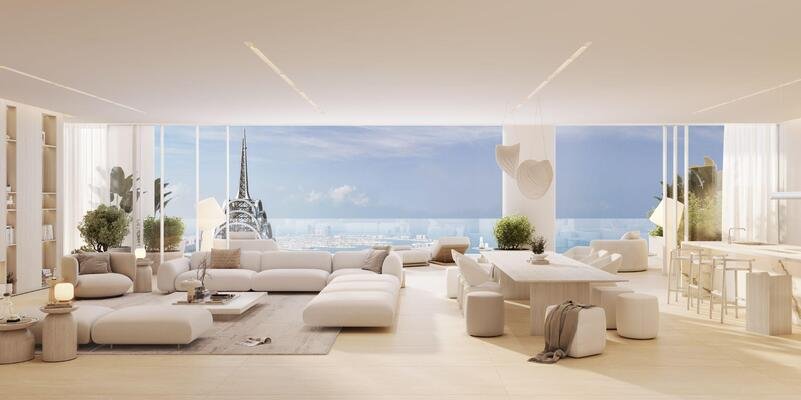 The Chedi Private Residences Dubai sky‑villa exterior Sheikh Zayed Road
