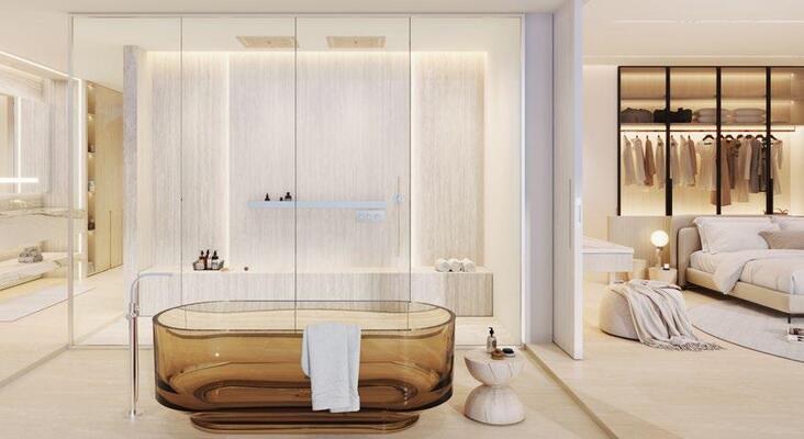 The Chedi Private Residences Dubai sky‑villa exterior Sheikh Zayed Road