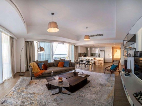 Mayan Yas Island waterfront apartments and beach houses by Aldar with sea and golf course views