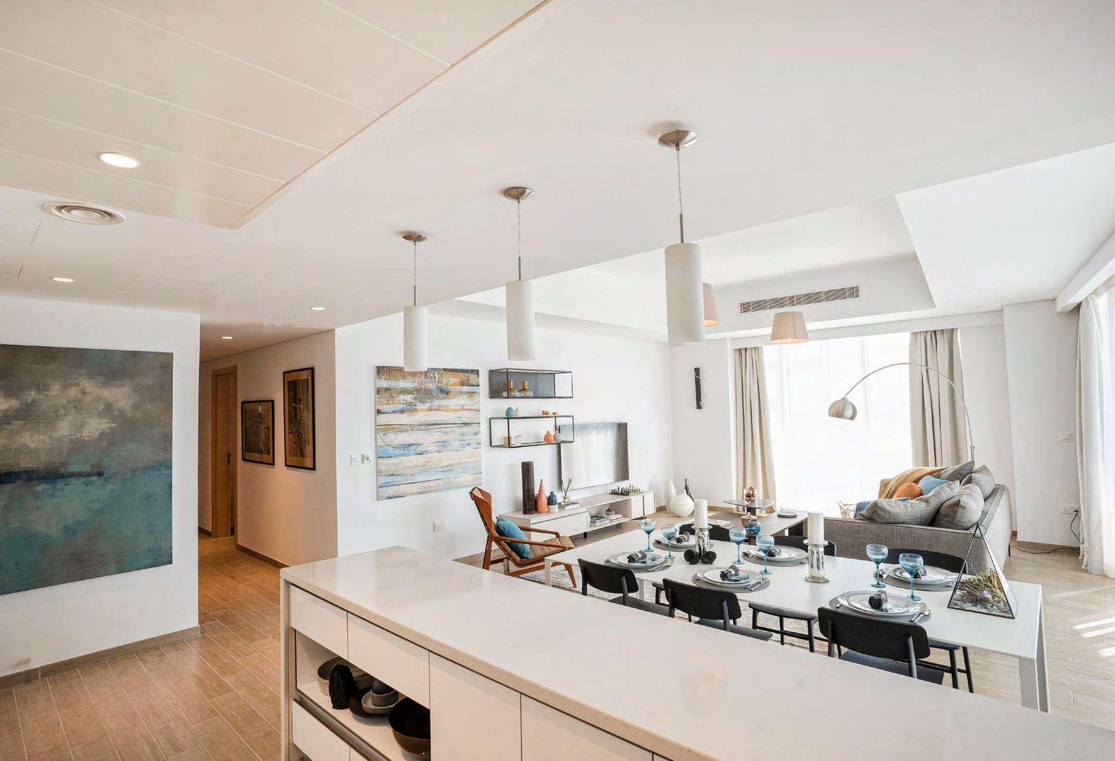 Mayan Yas Island waterfront apartments and beach houses by Aldar with sea and golf course views