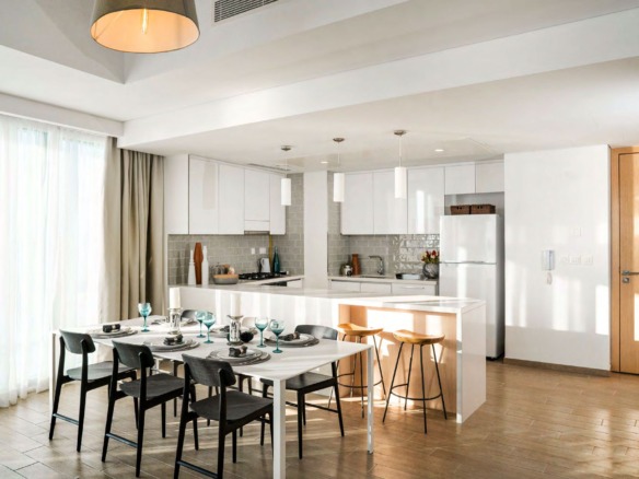Mayan Yas Island waterfront apartments and beach houses by Aldar with sea and golf course views