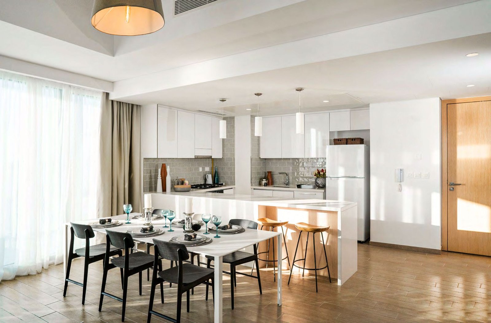 Mayan Yas Island waterfront apartments and beach houses by Aldar with sea and golf course views