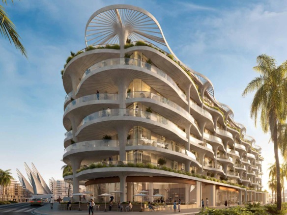 Mamsha Palm Saadiyat Island residences by Aldar with rooftop pool, Soul Beach access, and sustainable architecture