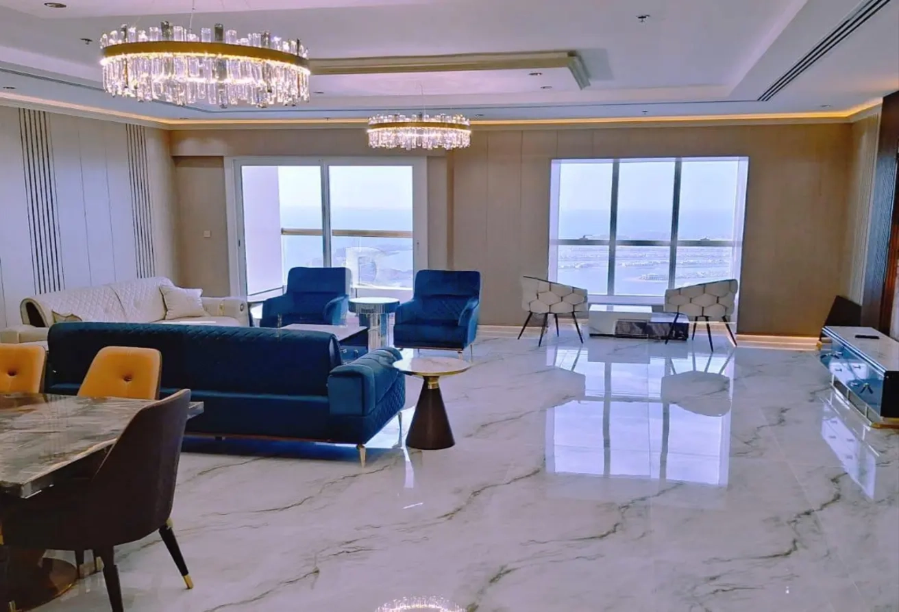 Elite Residence Dubai Marina – Upgraded 4-bedroom apartment with sea and marina view for rent in Dubai Marina