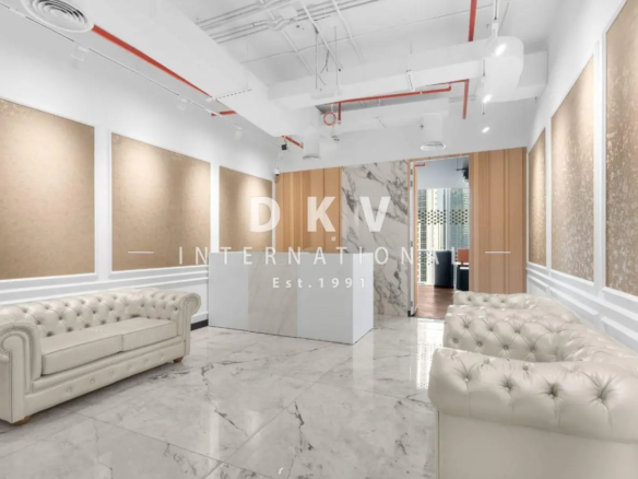 The Opus Business Bay – 945 sqft brand-furnished office with Burj Khalifa view