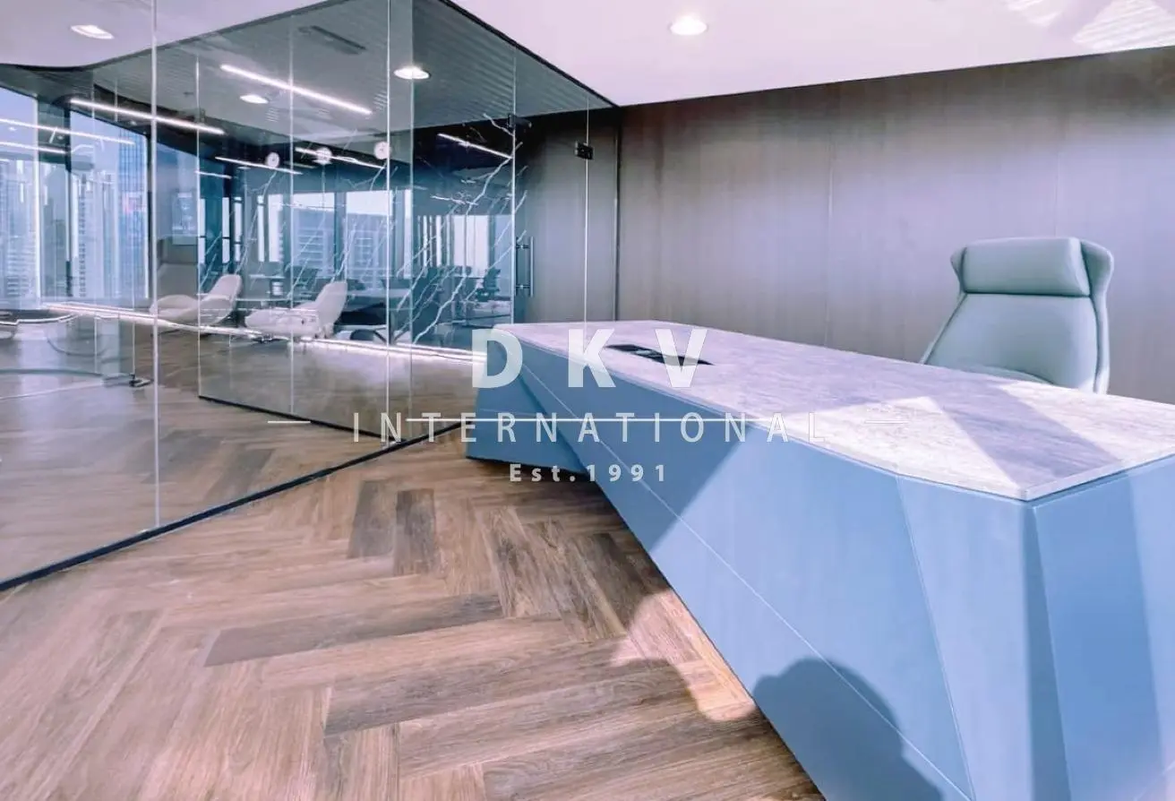 Burlington Business Bay – 1,062 sqft fitted office with canal & Burj Khalifa view
