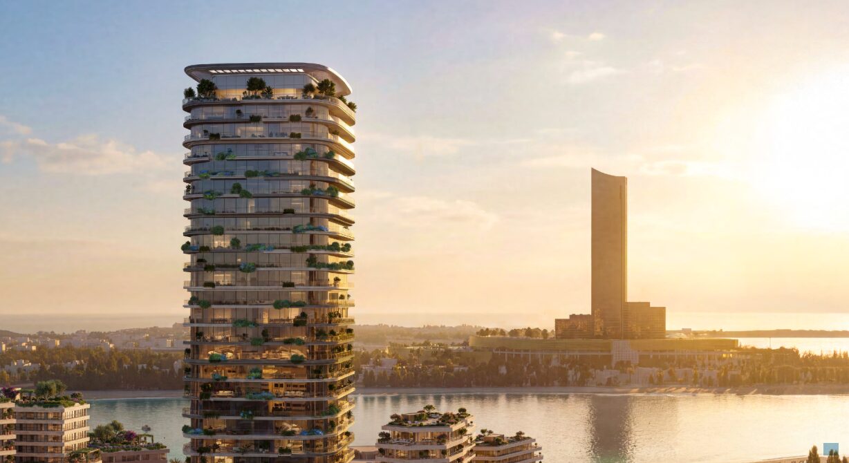 Le Château Beyond – Waterfront apartments in Evermore on Al Marjan Island with 1–3BR layouts and resort-style amenities