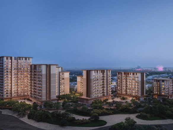 Ghadeer Expo Valley – Nature-led 1–3BR apartments in Expo City Dubai with metro access, 69/31 plan, handover Q4 2029.