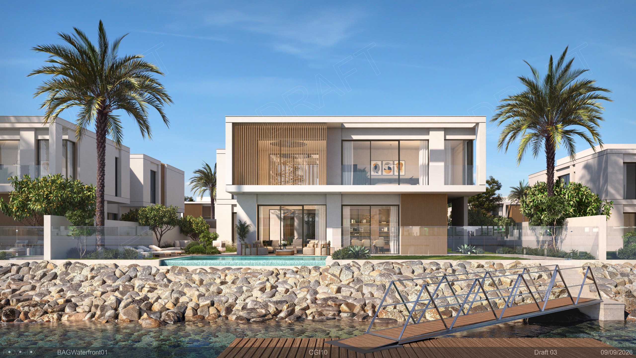 Yas Riva Reserve by Aldar with 4 to 6 bedroom inland and waterfront villas on Yas Island